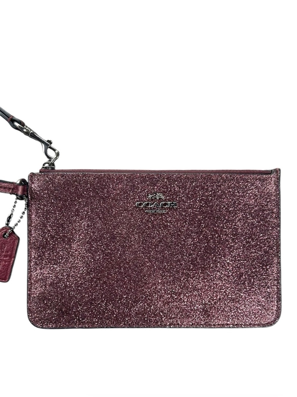 Coach Metallic Cherry Glitter Wristlet